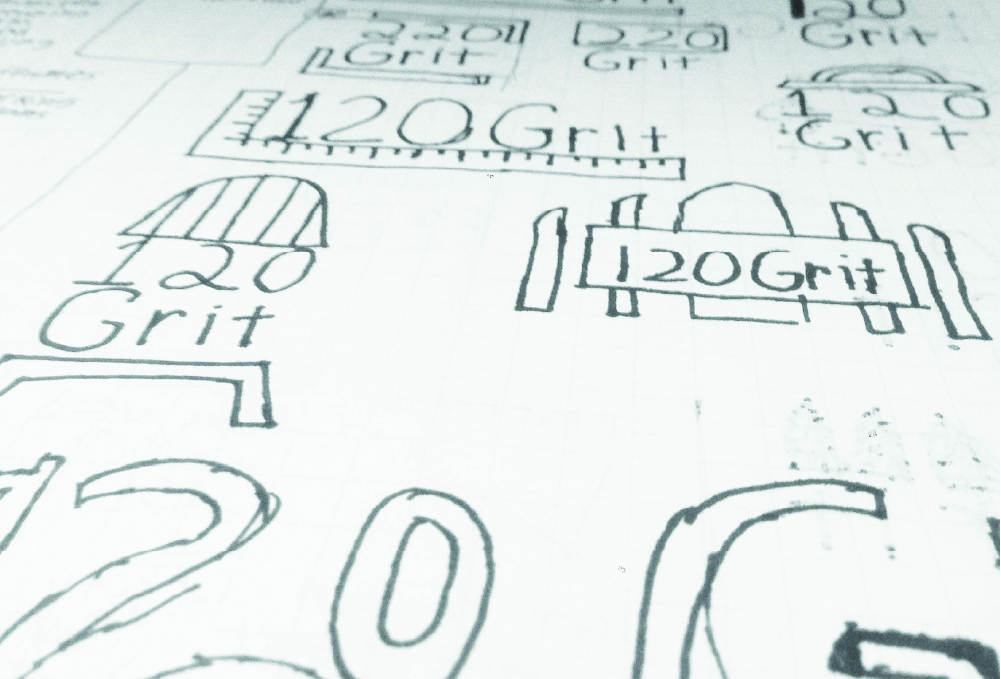 120 Grit Logo Sketch