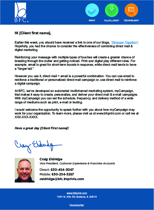 BFC Follow up Email