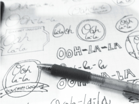 Ooh Lala Logo Sketch