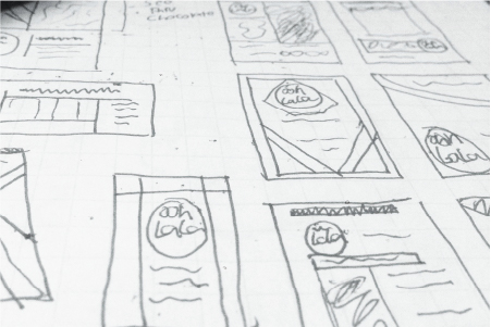 Ooh Lala Package Design sketch